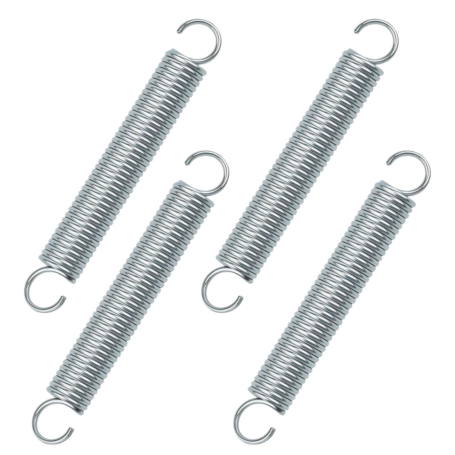 4-Pack 9603 Gate Springs, 0.035 GA x 1/4 in. x 1-7/8 in | Single Loop Open, Nickel-Plated Finish, Spring Steel Construction