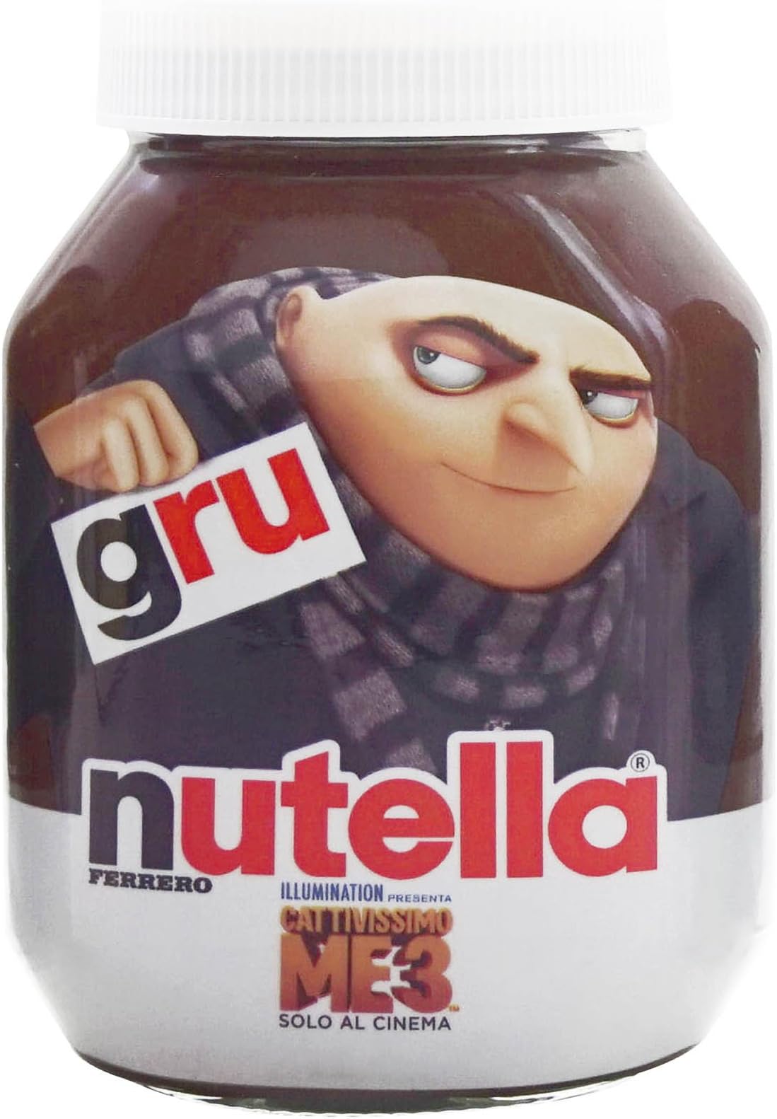 Ferrero: "Nutella" Chocolate Hazelnut Spread, 'Despicable Me 3' Special Edition (Felonius Gru) - 33.5 Ounces (950g) Jar [ Italian Import ]