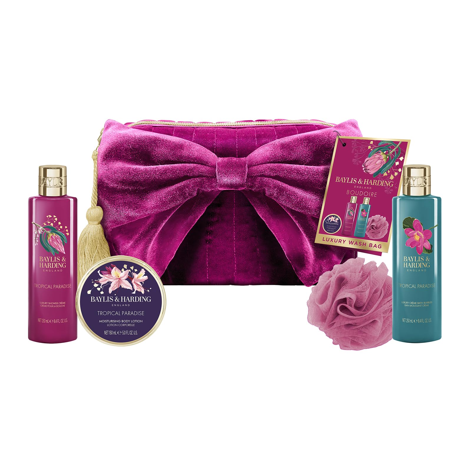 Baylis & Harding Boudoire Luxury Bow Wash Bag Gift Set 1 Pack