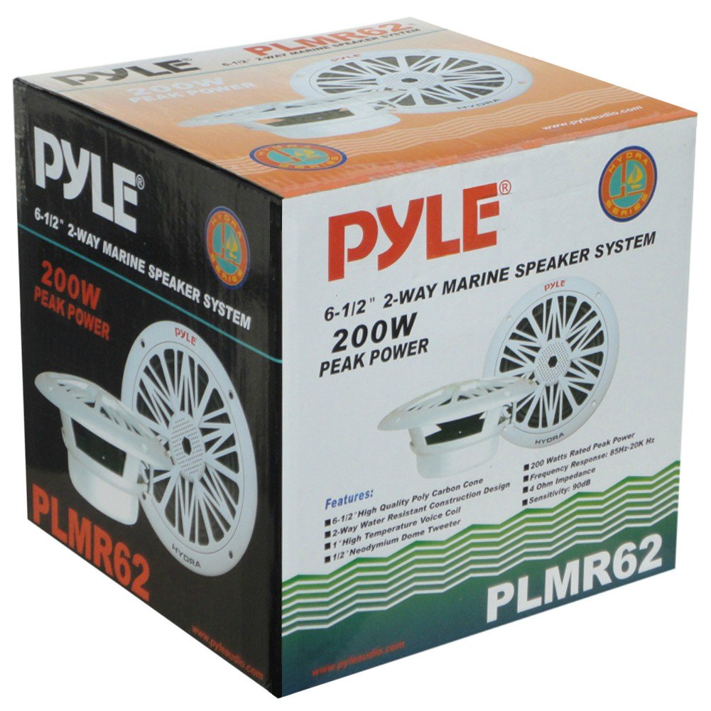 Pyle PLMR62 Pareja difusores Altavoces 2 Calles Blancos 6,5" 16,50 cm 165 mm diámetro Chubasqueros Interno Externo mar Piscina Barco balsa Hotel Pub Bar 200 vatios rms 400 vatios MAX a Pareja