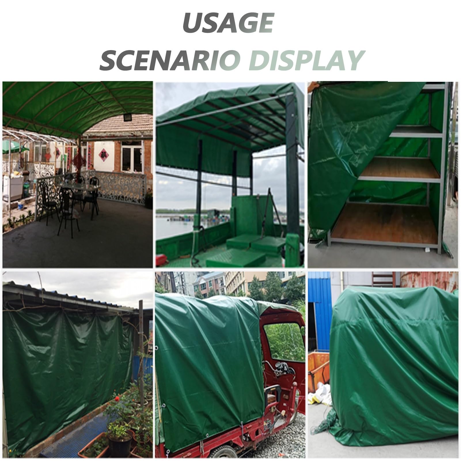 Telo di copertura impermeabile Telo di fondo Rete 1,8x2,4m 2x3m 3x4m Telo di copertura Telo di copertura multiuso per mobili da giardino, Teli di terra, Copertura per piscina, Campeggio, Camera(Size:1