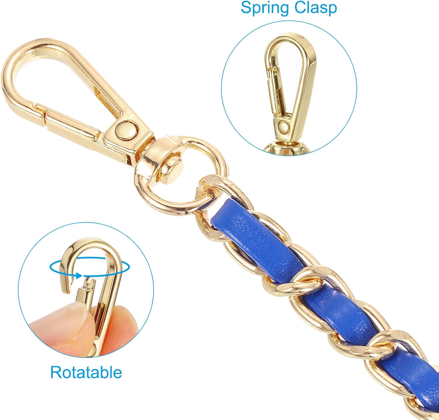 PATIKIL Purse Chain Strap, DIY Bag Chain Strap Replacement Crossbody Bag Straps Clutch Chain Strap - Image 4