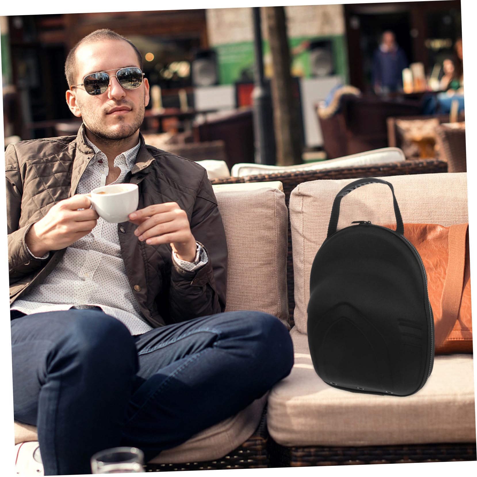 Organizador de Gorras de Béisbol para Viajes Eva Negro | 30 X 23x10cm, Portátil para Coche, Protección contra Deformación y Fácil de Guardar