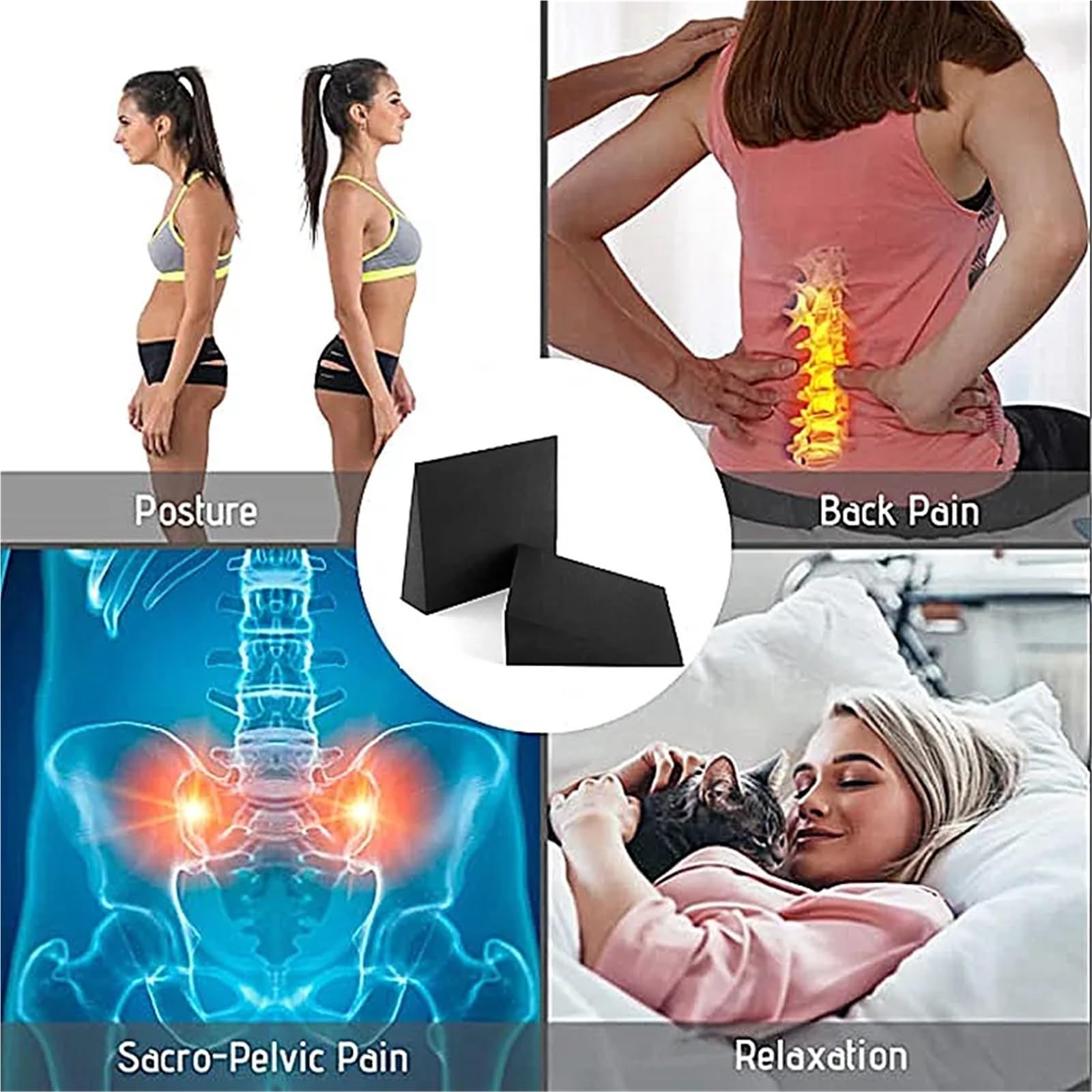 Blocchi yoga 1/2Pcs Grande Yoga Schiuma Cuneo Schede Inclinate EVA Stretch Blocco Vitello Extender Piede Barella for I Piedi Accessori for Il Fitness
