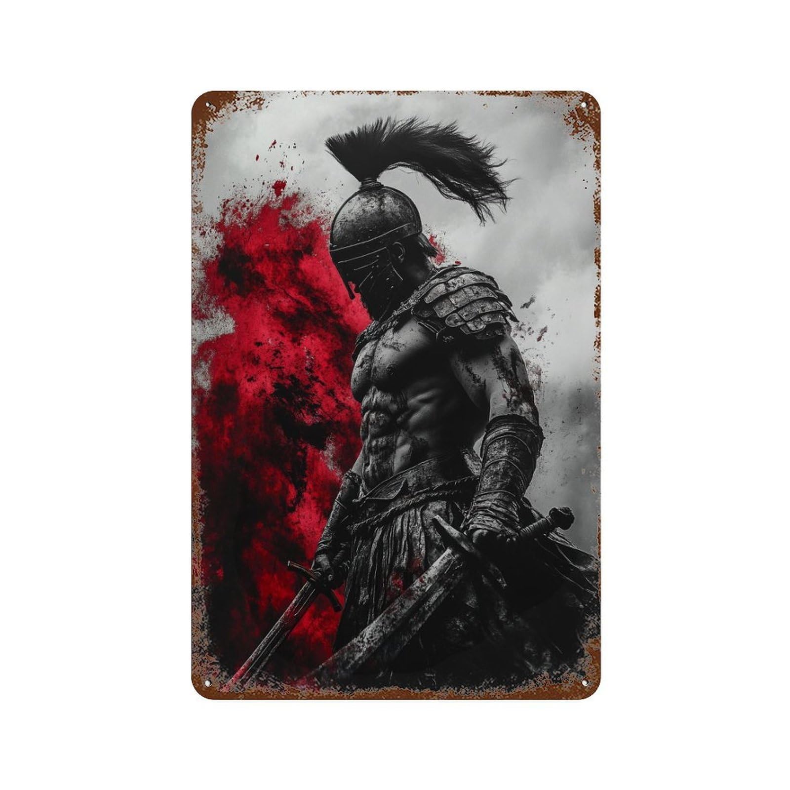 Gladiator Epic Battle Poster 11.8"x7.9" Retro Metal Sign, Vintage Wall Decor for Office, Studio And Wall Decor