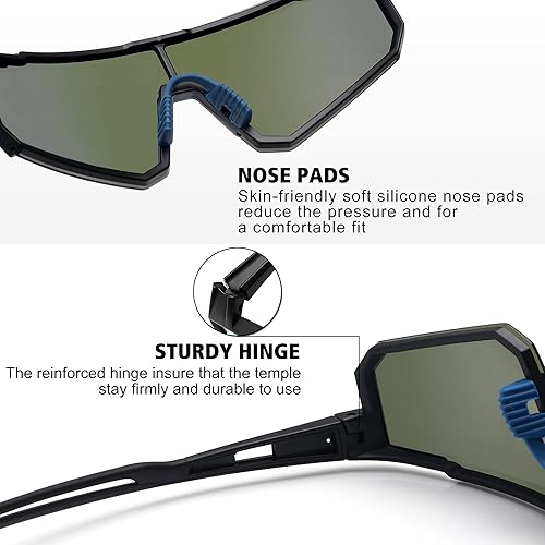 Miniatura 4 de STORYCOAST Lentes de sol deportivos polarizados para hombres y mujeres, para conducir, pesca, ciclismo, bicicleta de montaña, protección UV400