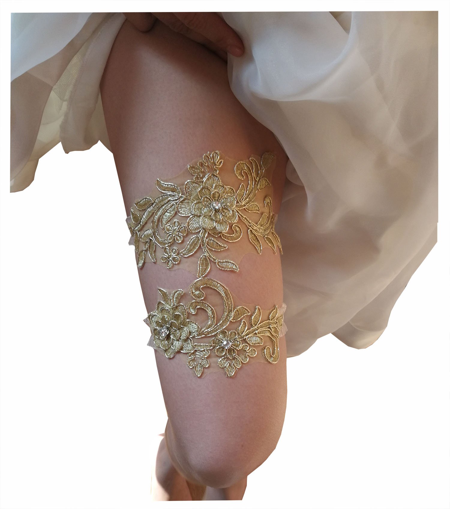 AbadingAbading Wedding garters for bride sequins lace bridal garter set