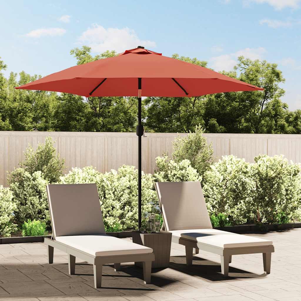 SYDE Parasol ogrodowy z diodami LED Taupe 300 cm