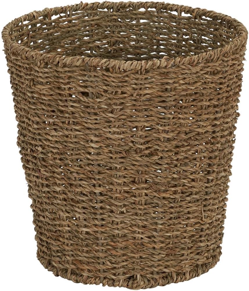 Household Essentials Seagrass Waste Bin, Brown