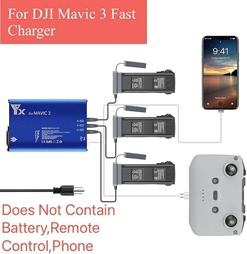 Miniatura 9 de Cargador de batería rápido para drones con accesorios de interruptor para DJI Mavic 3 pieza de accesorios