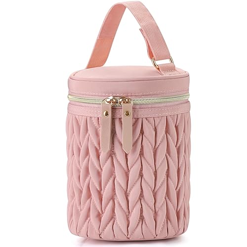Miniatura 21 de Accmor Bolsa enfriadora de leche materna, bolsas de mano aisladas para bebés para lactancia materna y guardería Rosado,Negro(Black