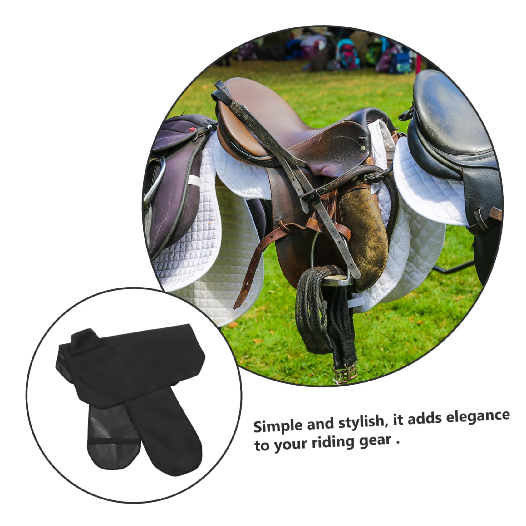 Funda Protectora para Protección Cómoda para Silla de Montar de Caballo Occidental Tela Oxford 600d Diseño Estilizado y Ajuste
