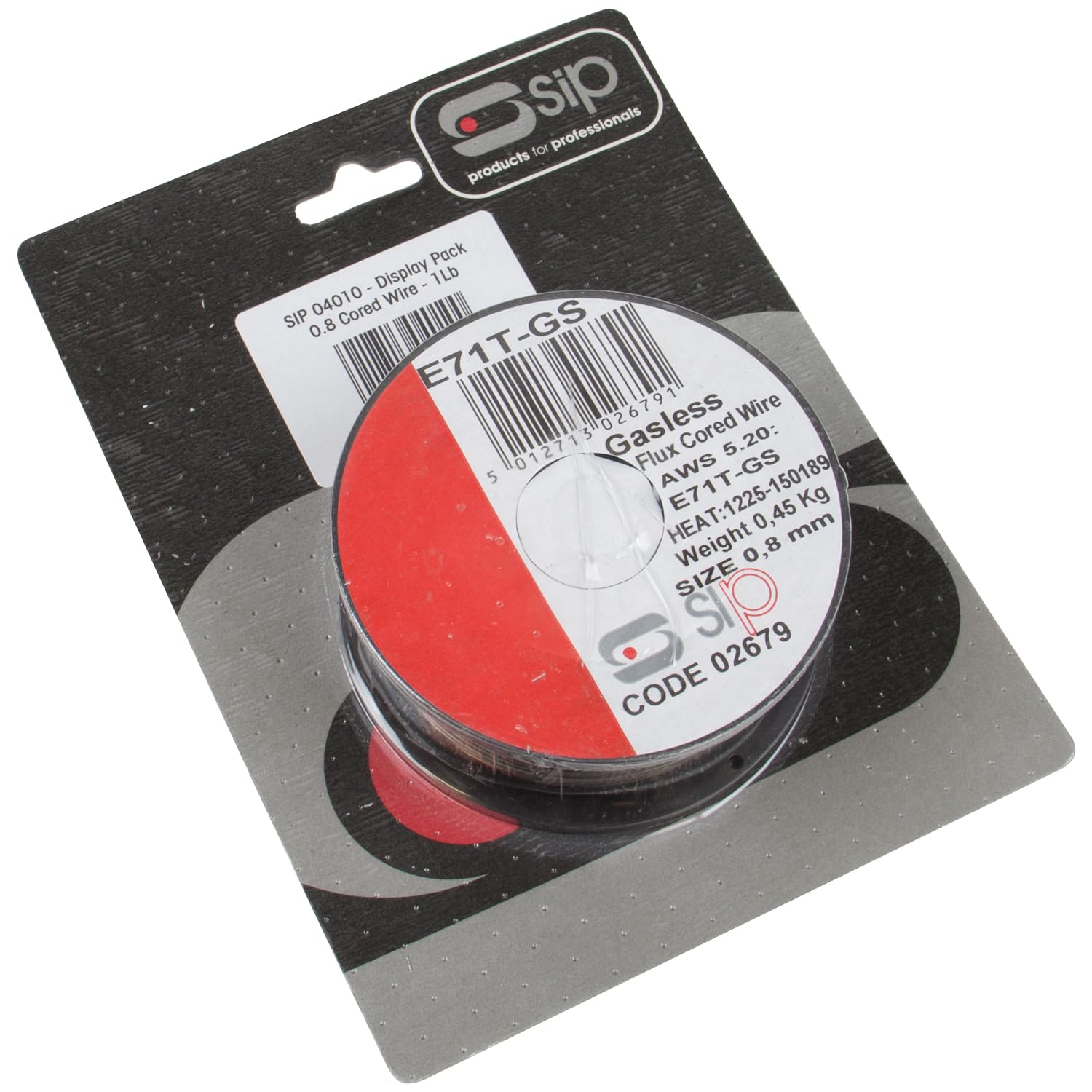 SIP 0.45kg 0.8mm Flux-Cored Gasless Welding Wire E71T-GS for MIG Welder Machine