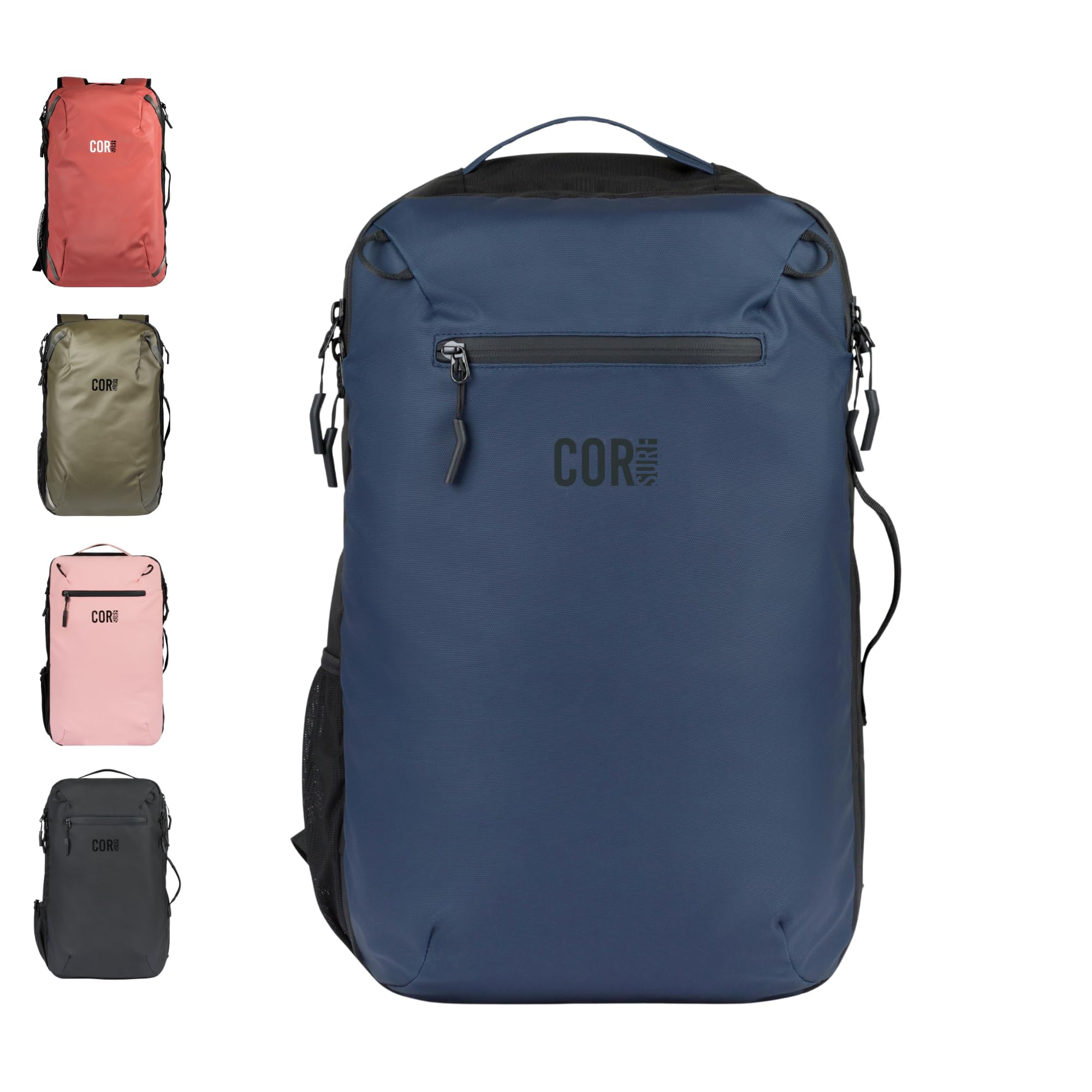 COR Surf Carry On Travel Laptop Backpack with Secret Passport Pockets Daypack Business Weekender Luggage Backpack for Men