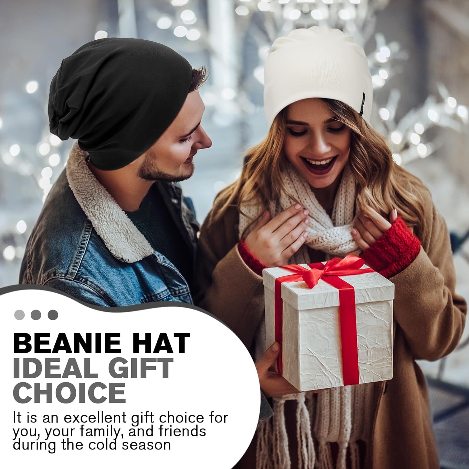 Slouchy Beanie for Women Men Soft Cotton Chemo Hats Double-Layer Warm Beanie Cap for Daily Wear & Transitional Seasons - Image 6