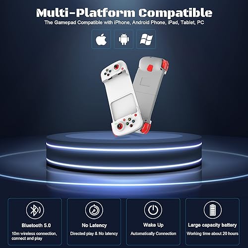 Miniatura 2 de Joso Control inalámbrico de juego para iOS Android PC Bluetooth Gamepad Joysticks para iPhone 131211X iPad MiniAirPro Mac MacBook tabletas Samsung