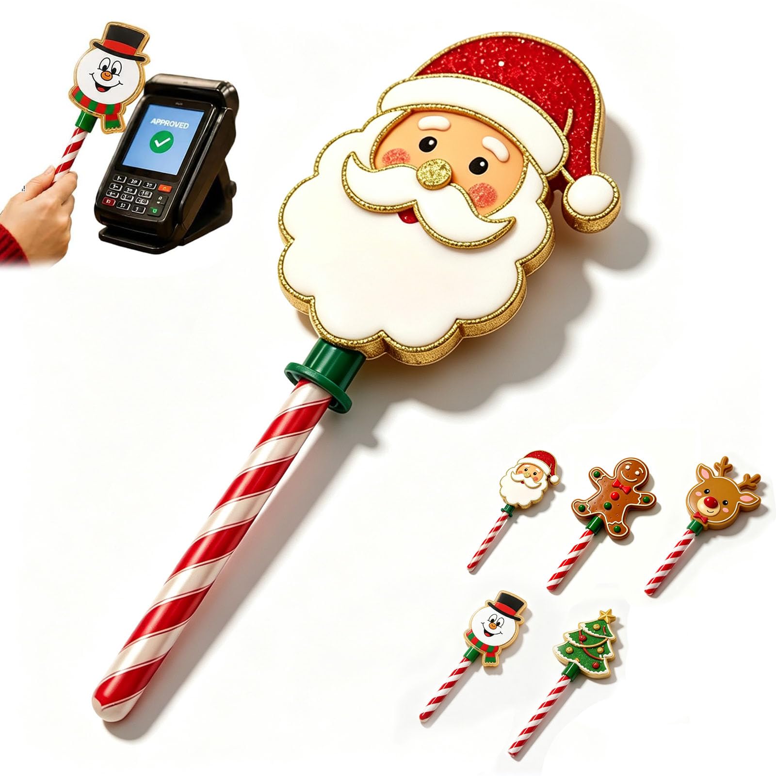 Christmas Tap Wand - Credit Card Wand Tap To Pay Wand (Santa)