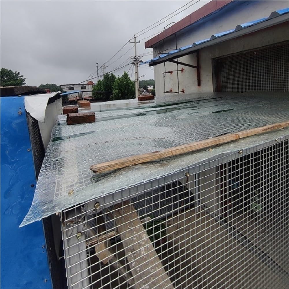 Rygcrud Pannelli per Serre in Policarbonato, Sostituzione Fai da Te Lastre per Coperture Fibra di Vetro, Resistenza agli Urti E Protezione dai Raggi UV, per Giardinaggio, Agricoltura(1.5x4m)