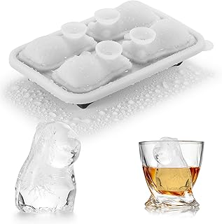 Capybara Ice Cube Tray Fun Shapes, Odd Novelty Cute Capybara Gifts Stuff, 2.2" Large Silicone Whiskey Ice Mold for Cocktails,Bourbon,Brandy, w/Funne