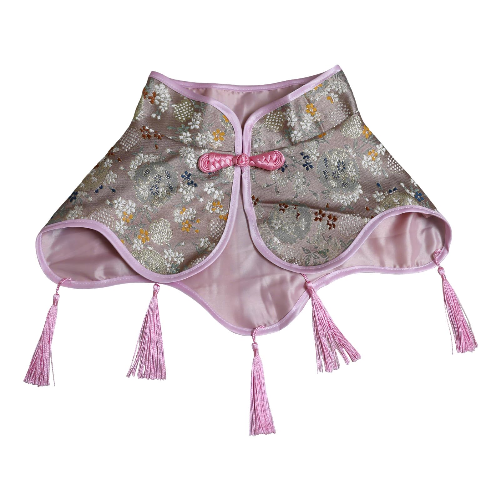 Vêtements chinois pour chiot en satin rose de qualité supérieure taille L