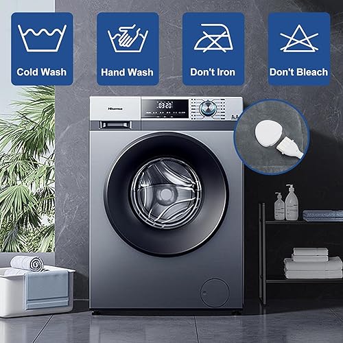 Miniatura 6 de Protector de colchón térmico tamaño matrimonial  Protector de colchón eléctrico de vellón coral con un solo controlador, 5 ajustes de calor, apagado