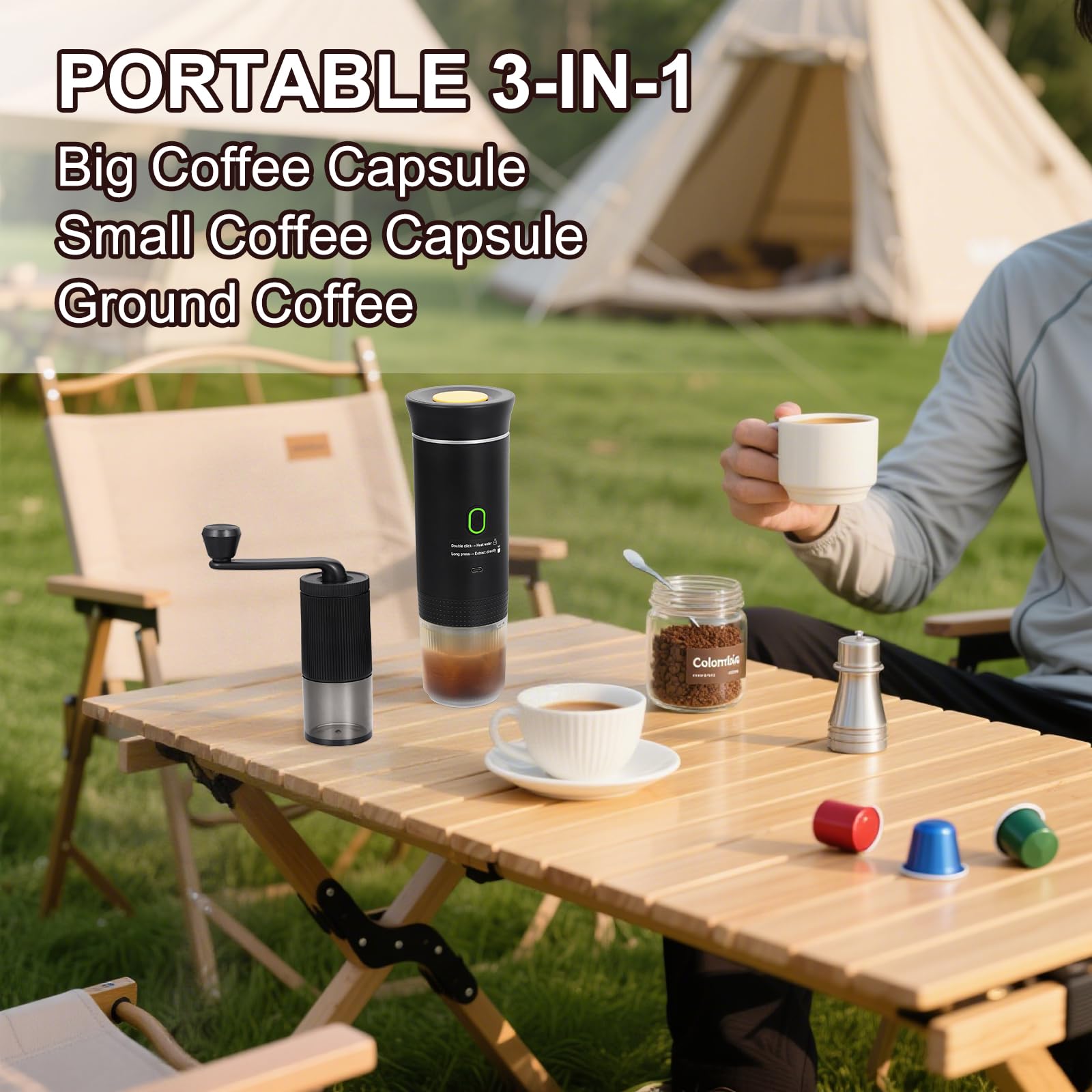 Portable Espresso Machine & Coffee Grinder - Travel Barista -2 Portable Espresso Machine & Coffee Grinder - Travel Barista -2
