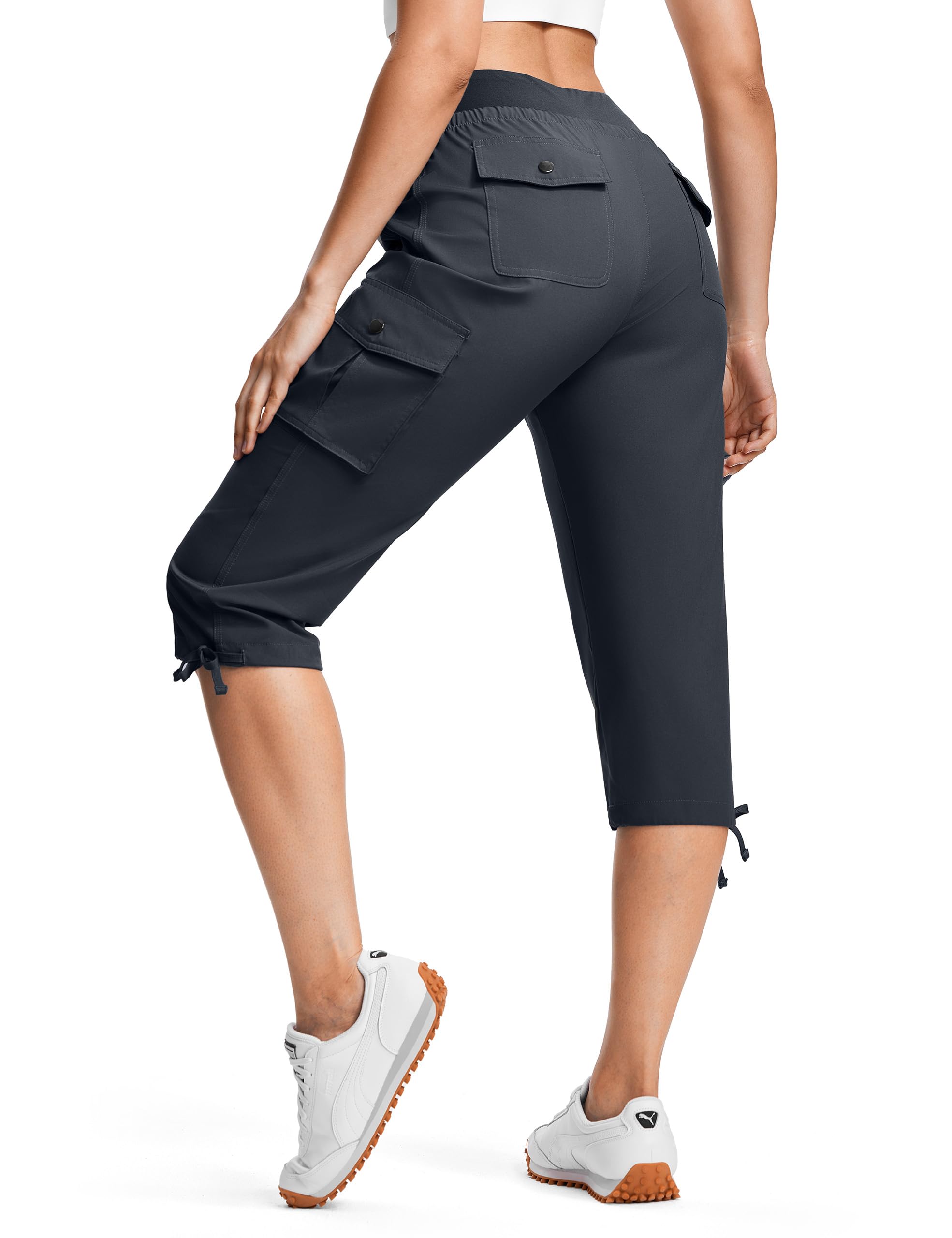 Hiking Capris For Women With Pockets Lightweight Quick Dry Cargo