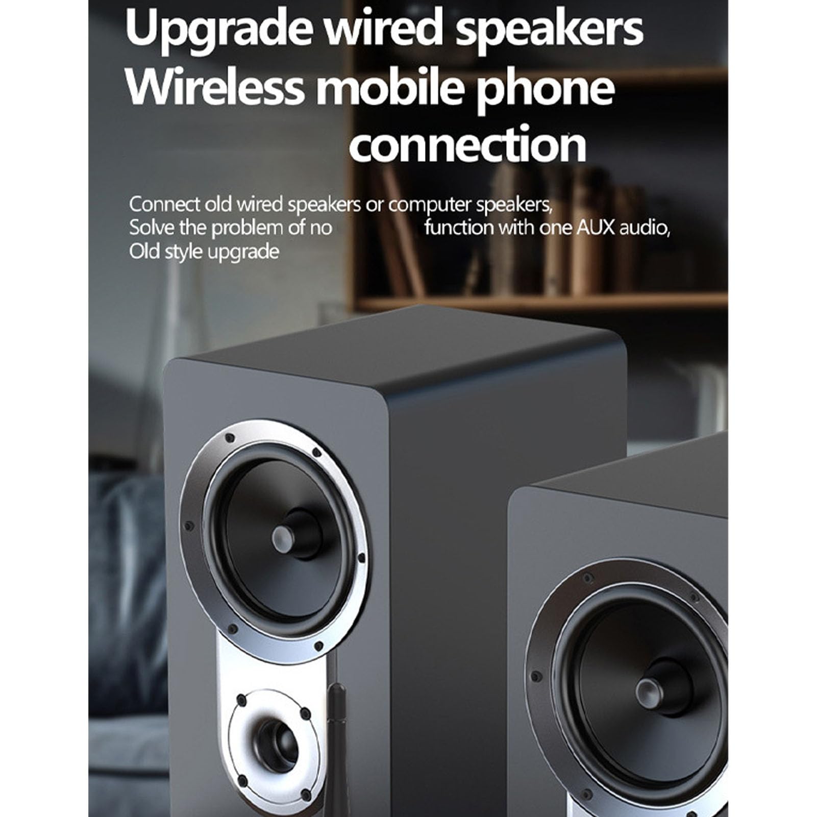 Adaptador de Audio Bluetooth 5.3, Receptor Transmisor Inalámbrico con Entradas USB AUX Opt Coax Antena Externa para Auriculares Bluetooth Altavoces