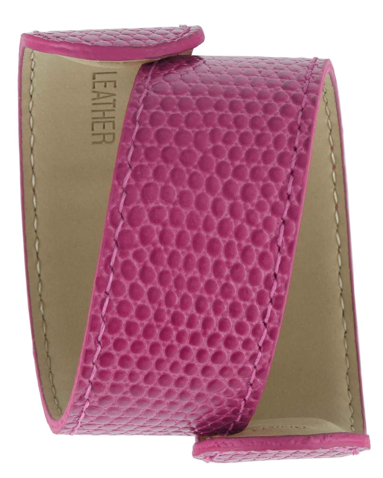 TKOOrlogi Extra Leather Slap Watch Band - Fuchsia