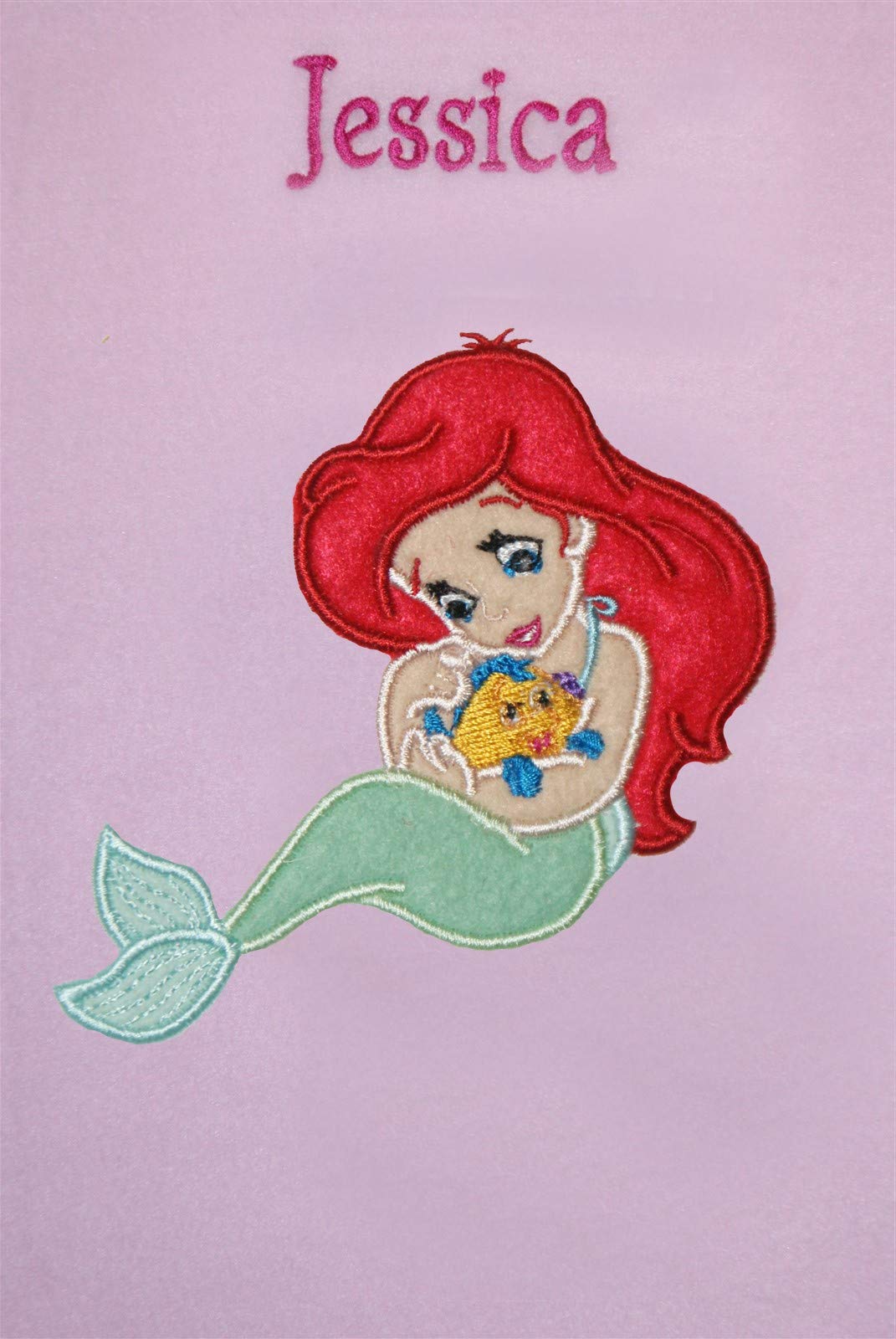 Oh Sew Simple Multi Baby Ariel Personalised, Embroidered Soft Fleece Baby Blanket - Choice Of Blanket Colours Available At Customisation Point