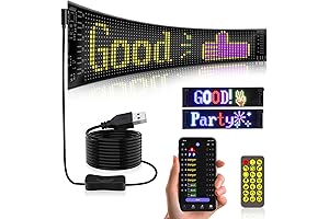 Flexible Bluetooth LED Sign Programmable Window Scrolling Led Display Screen 15"x4" 