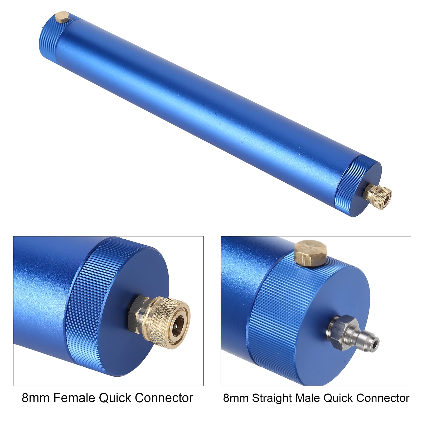 Separator wody olejowej 30 MPa 4500 PSI Filtr sprężarki powietrza z szybkozłączem 8 mm do filtracji powietrza pod wysokim ciśnieniem do zastosowań PCP i nurkowania (Blue)