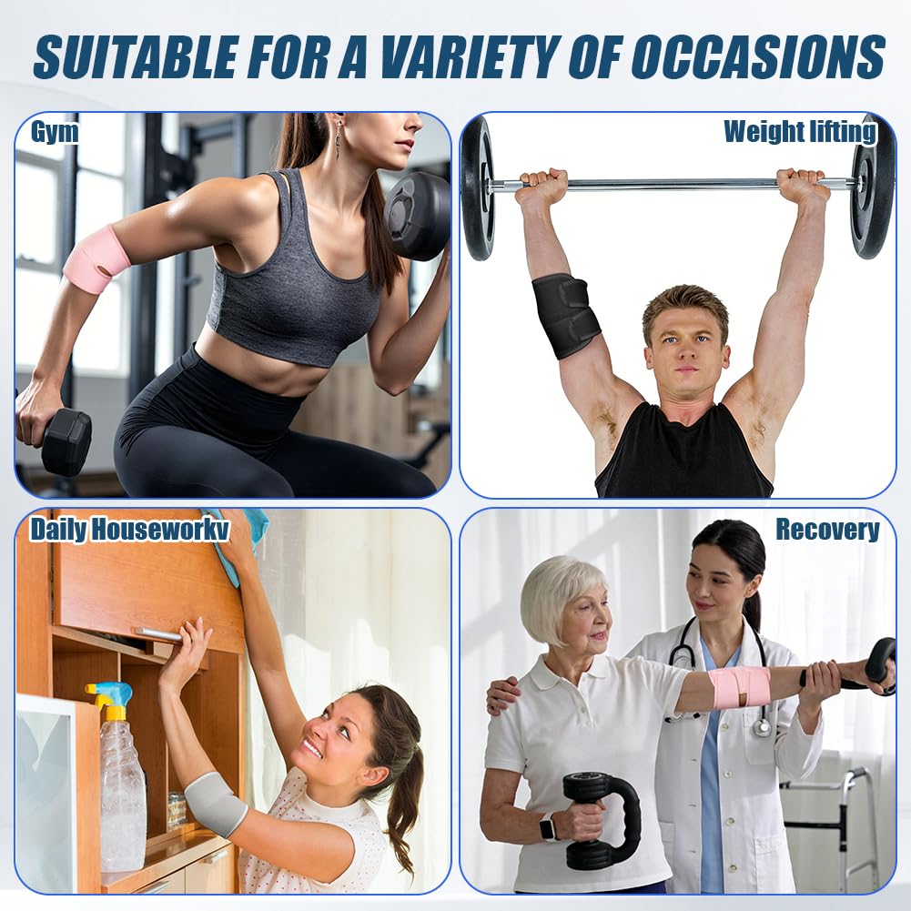 Ellenbogenbandage, Tennisarm bandage, Kompression Ellenbogen Bandage für Arthritis, Sehnenentzündung, Ellenbogenschoner für Sport, Golferarm, Tennisarm Armbandage Herren und Damen, 1 Stück