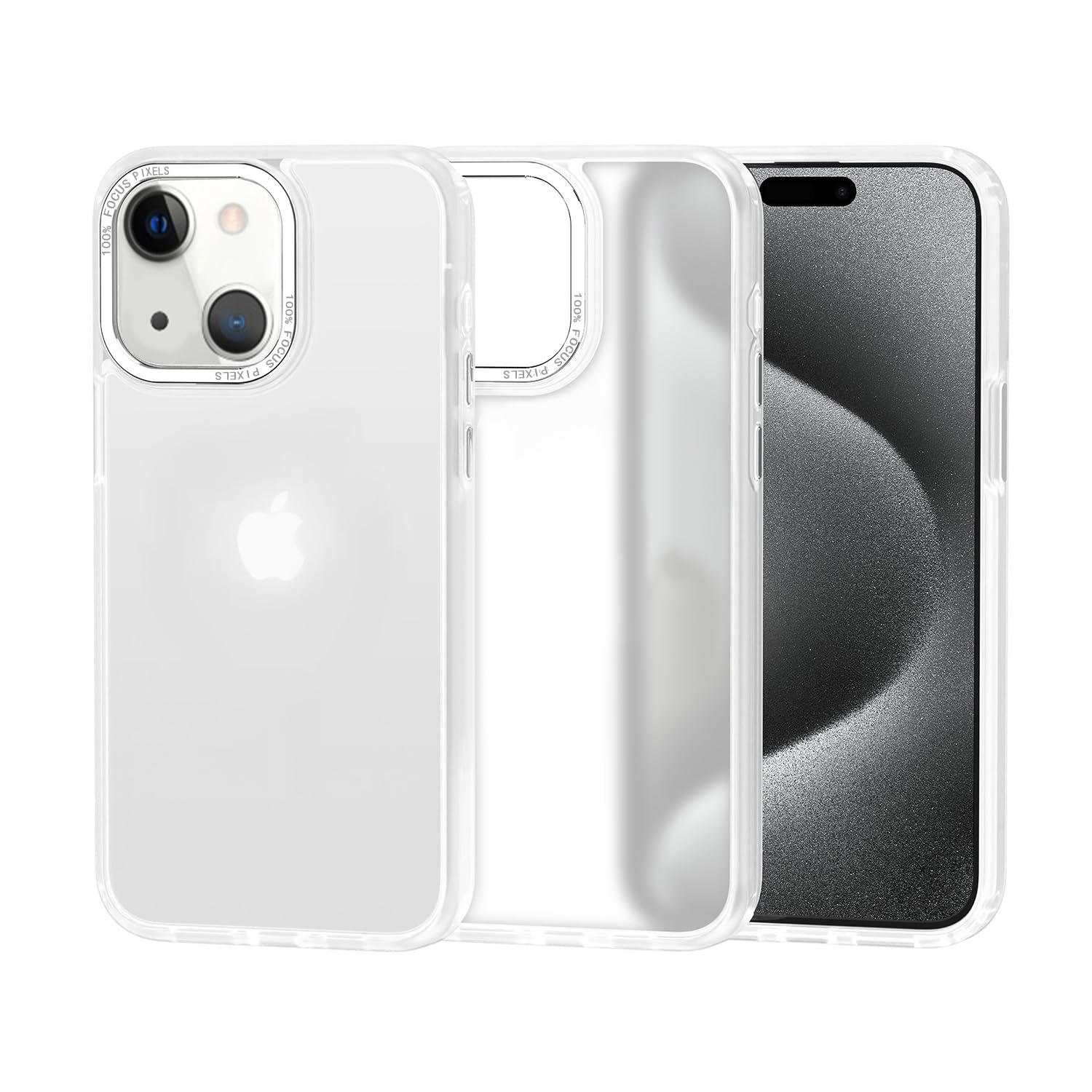 Amazon.co.jp: MuZiF iPhone 14 用 ケース 半クリア 半透明 マット感