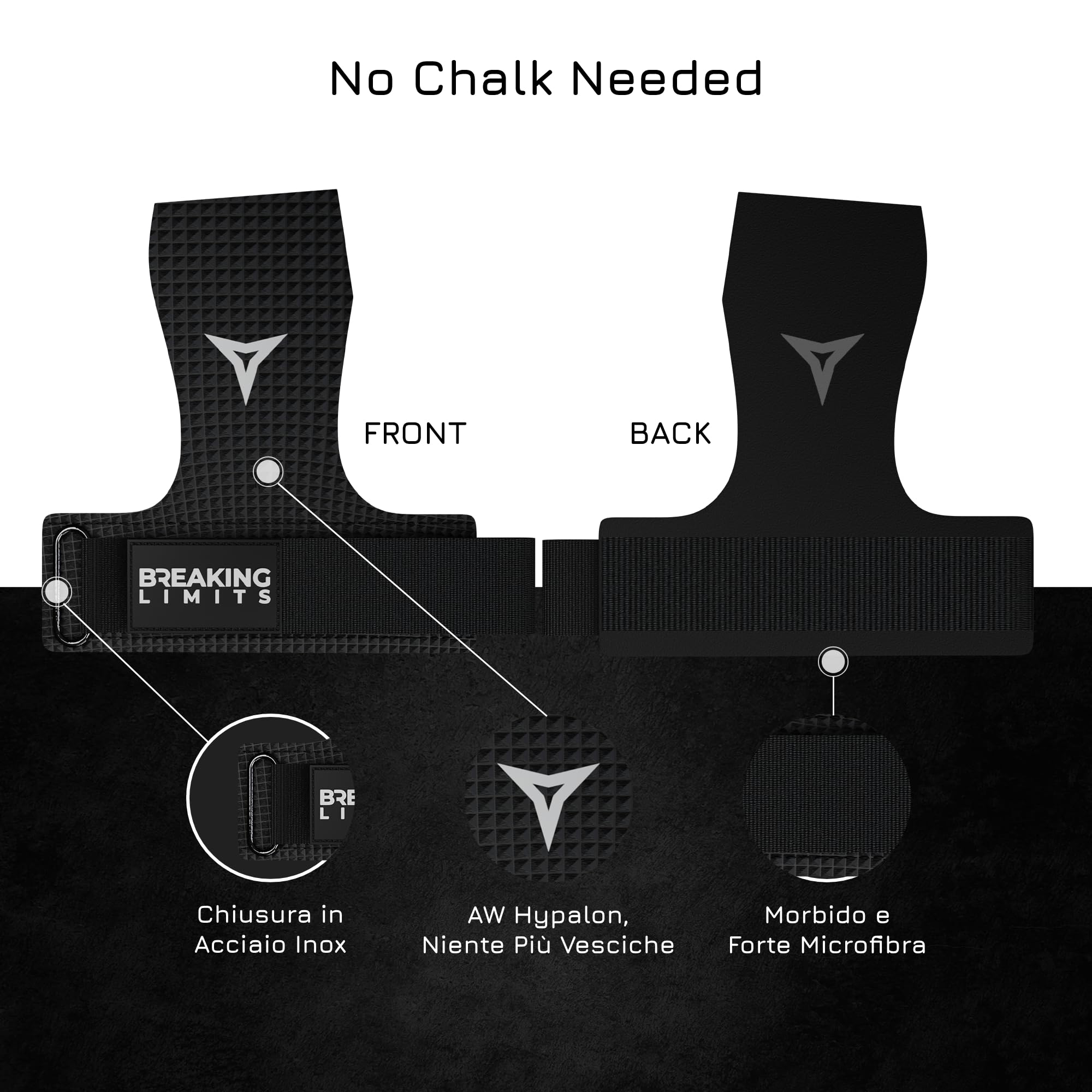 BREAKING LIMITS Paracalli Crossfit - Guanti da Allenamento - Guanti Palestra per Allenamento, Sollevamento Pesi, Ginnastica - Accessori per Uomini e Donne