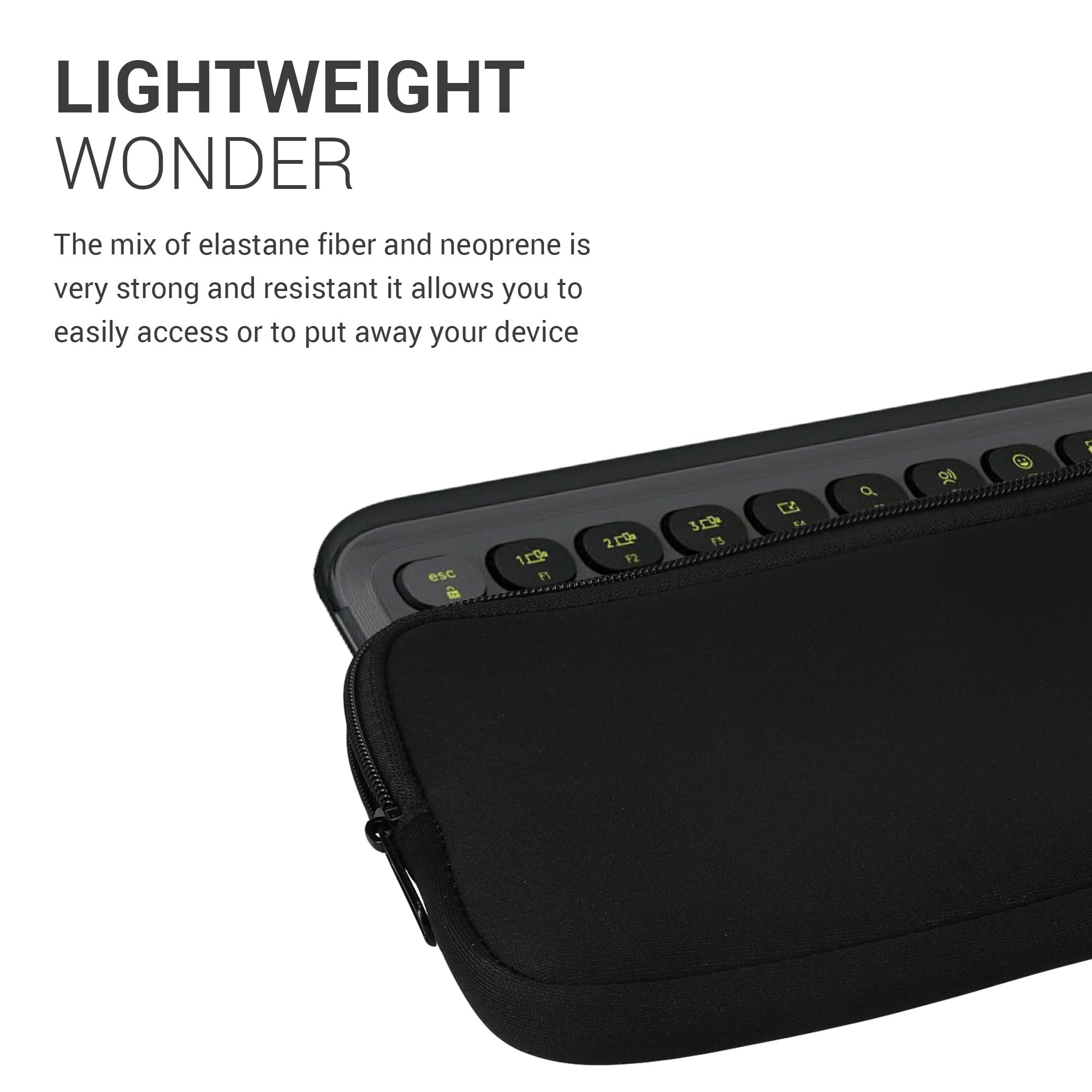kwmobile Etui na bezprzewodową klawiaturę kompatybilne z Logitech Pop Icon Keys - Pokrowiec na klawiaturę do laptopa/komputera PC - Pokrowiec na klawiaturę komputerową - Czarny