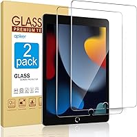 Vista 1 de apiker 2 Pack Screen Protector for iPad 9th 8th 7th Generation 10.2 Inch, Tempered Glass Film for iPad 9 8 7 (2021/2020/2019), Case Friendly, Apple