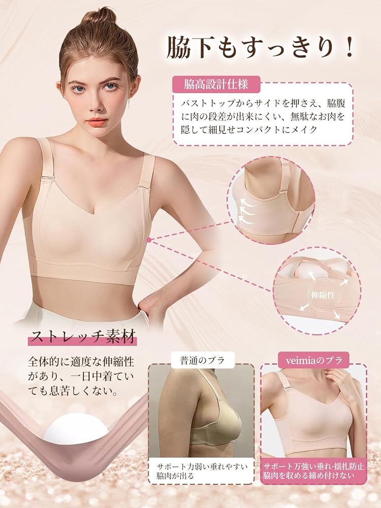 ヴェーミアveimia小さく見せるブラ2XL Amazon | [ヴェーミア] シームレス・小さく見せるブラ 【約2