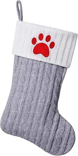 Miniatura 60 de Medias de Navidad con monograma de punto gris de 19.5 pulgadas. Calcetines de Navidad con inicial personalizadas, decoración de fiesta de Navidad