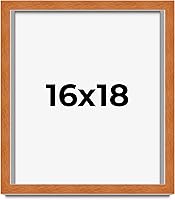 Vista 96 de Marco marrón de 18 x 24 pulgadas, marco de madera maciza de nuez de miel, ancho de moldeo de 0.875 pulgadas, profundidad de rabo de 0.875 pulgadas
