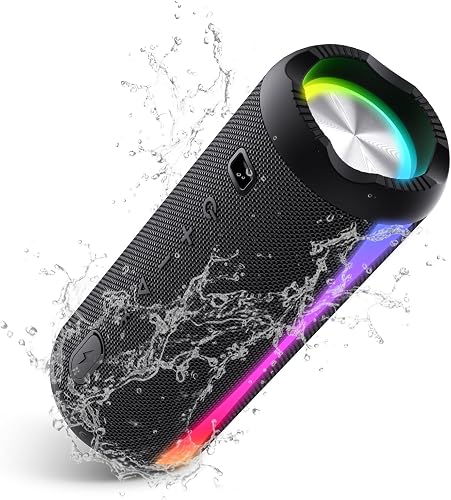Bluetooth Lautsprecher, Musikbox Bluetooth 5.4 mit RGB Lichter, Bluetooth Box Fr
