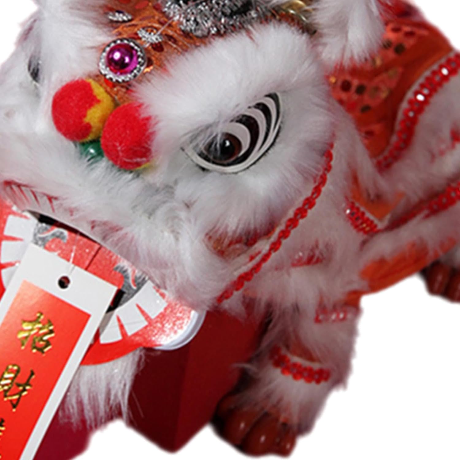 Marionette Lion Toy for New Year Festivities and Holiday Gatherings, Red