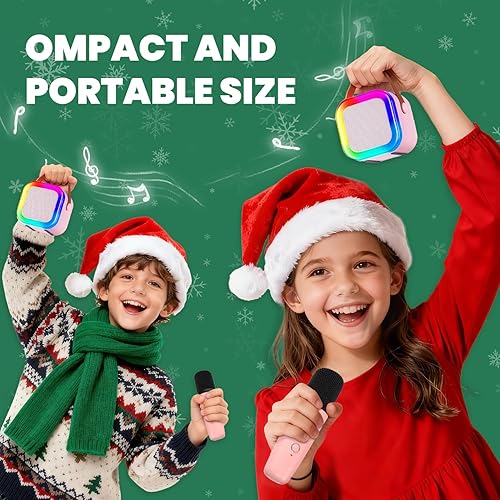 Miniatura 4 de Mini máquina de karaoke para niños y niñas, regalos de cumpleaños para edades de 4, 5, 6, 7, 8 años en adelante, nuevo 2025, altavoz Bluetooth