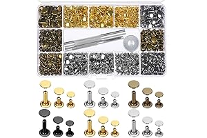 Paxcoo 480 Sets 3 Sizes Rivet Set for Leather Craft