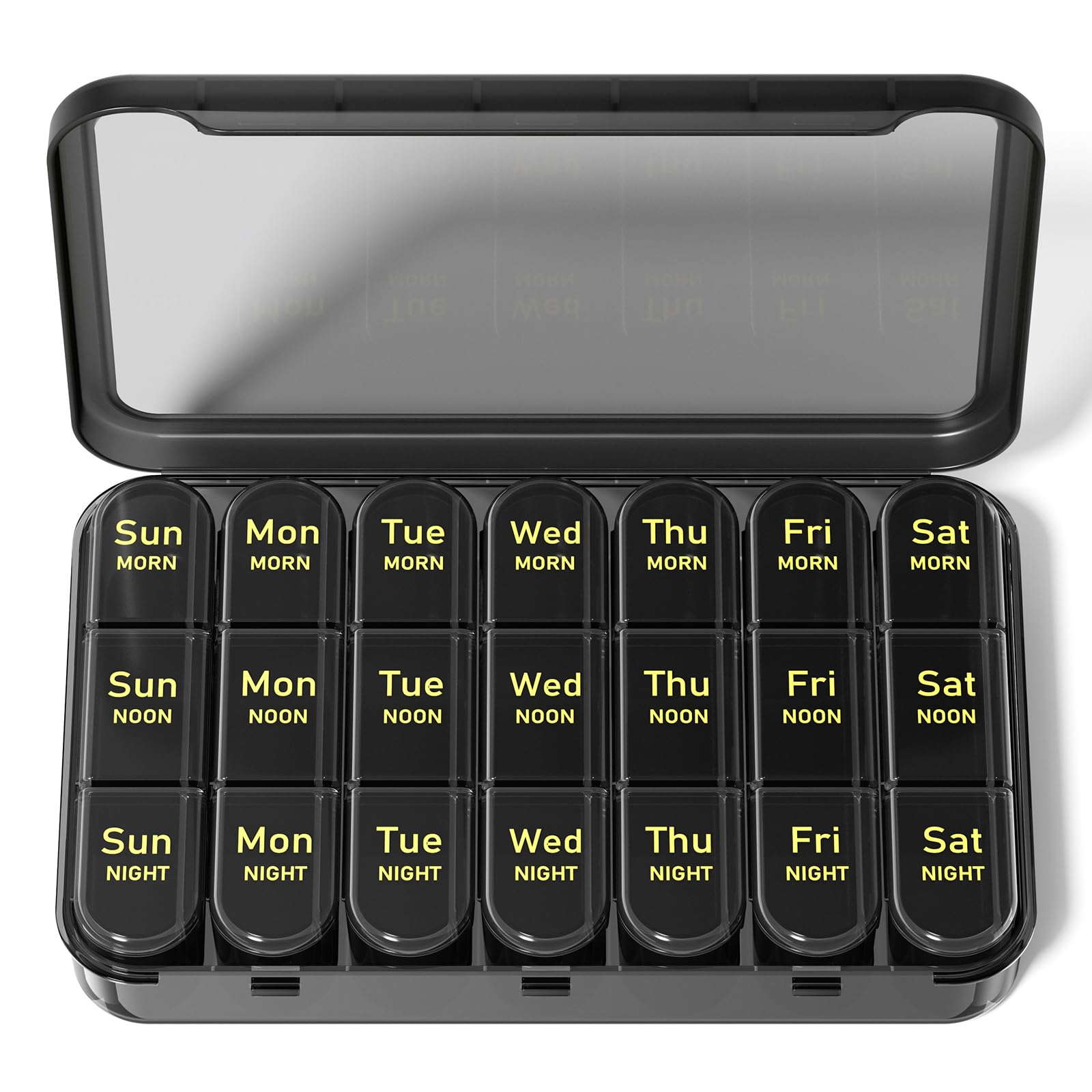 Zoksi Pill Organizer 3 Times a Day, 7 Day Weekly Pill Box