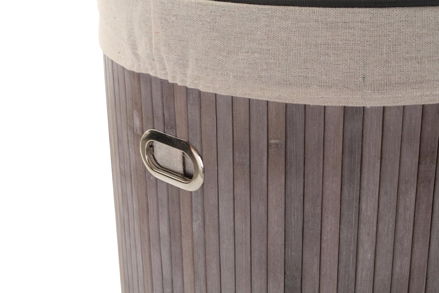 CESTA ROPA SET 3 BAMBU POLIESTER 38X38X60 GRIS