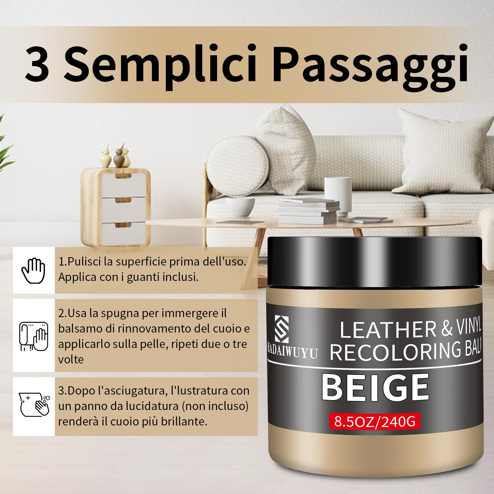 SHADAIWUYU Grigio Scuro Riparazione Pelle,Kit Riparazione Pelle per la Riparazione della Pelle,Ricolorante Pelle,Riparazione Sedili Auto,Ripara Pelle Divano,Rinnova Pelle Giacca,Scarpe,Sella