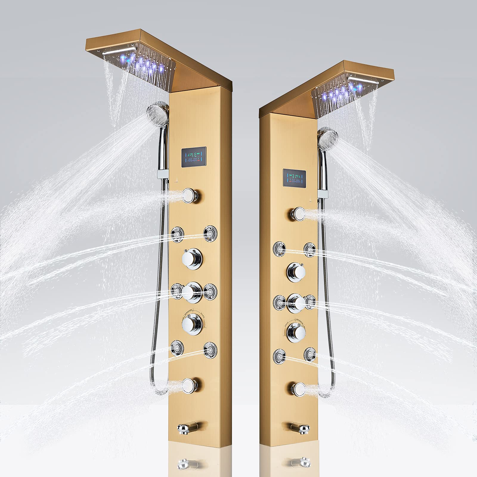 YAGATAP LED Shower Panel Tower System,Bathroom