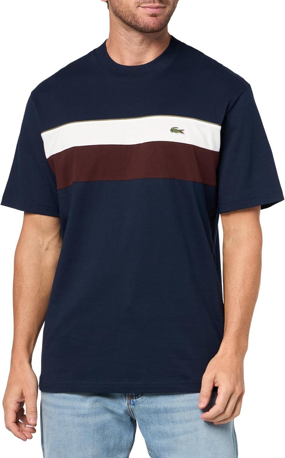 Lacoste Mens Jersey Colorblock T-Shirt