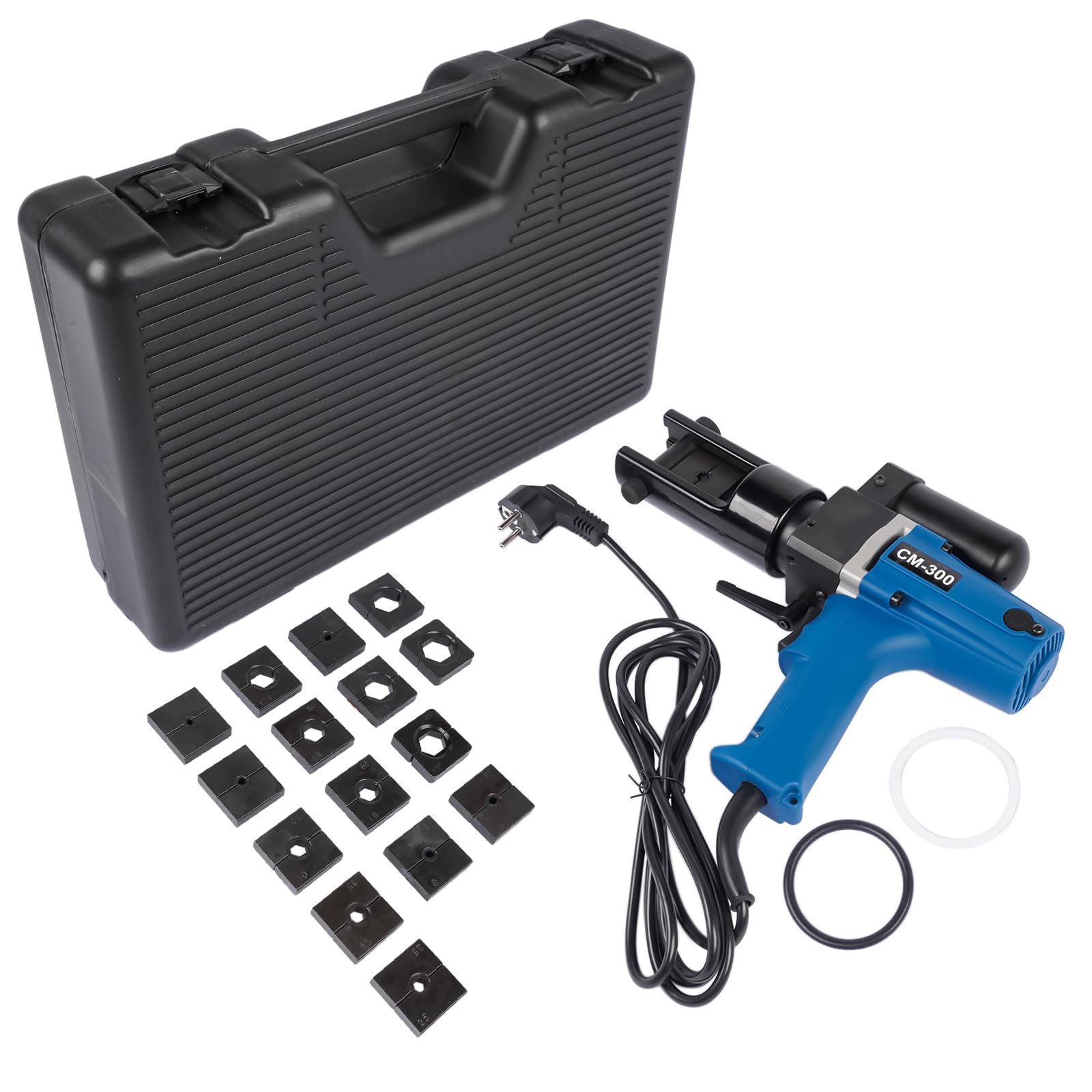 120KN - Pinza crimpatrice idraulica 4-300 mm², con 15 set di crimpatrici per capicorda in rame e alluminio GLOSSY AUTO PARTS